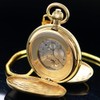Tiong Vintage Mechanical Pocket Watch with Chain Double Hunter Unique
