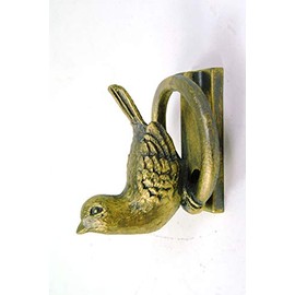Door Knocker Little Gold Bird Metal Loop Vintage Distressed Design