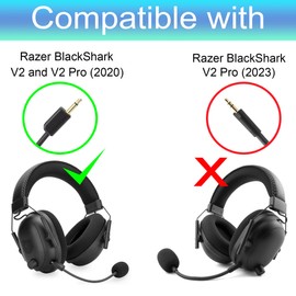 LEFXMOPHY Blackshark V2 Mic Replacement for Razer BlackShark V2 and V2 Pro Wireless Gaming Headset 3.5mm Detachable Game Boom Microphone with Foam