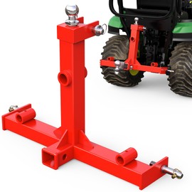 AUTOSAVER88 Heavy-Duty 3 Point Hitch Receiver,3000lbs 3 Point Trailer Hitch for Tractor,3 Point Quick Hitch Attachment with Gooseneck Ball Receiver Drawbar Fits Category 1