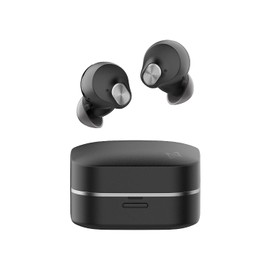 AVIOT TE-Q3 Small Active Noise Cancelling Wireless Earbuds, Bluetooth 5.3, Multipoint Connection, Built-in Mic, Medical Grade Silicone, Up to 42 Hours Playtime, IPX4 Waterproof (Black)