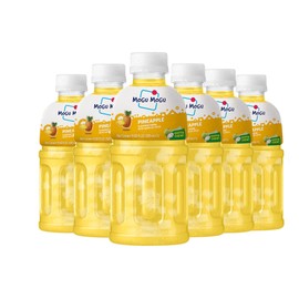 Mogu Mogu Drink Pineapple Juice (6 Bottles) Delicious drinks made with fruit juice and nata de coco (coconut jelly) Fun chewable juice boxes for kids. Juice bottles made for adults and kids ready to drink juices