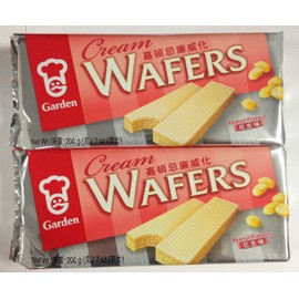 Garden Cream Wafers Peanut Flavor - 7 Oz (Pack of 2)