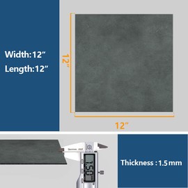 VEELIKE 12''x12'' Peel & Stick Concrete Vinyl Floor Tile - 24 Pack, Waterproof, Self-Adhesive, Removable Grey Vinyl Floor Tile Stickers for Bathroom, Bedroom, Kitchen