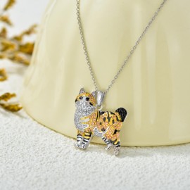 SELKAT Cat Necklaces 13 Breeds of Cats Necklaces S925 Sterling Silver Bombay Cat Pendant for Women