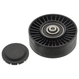 febi bilstein 34172 Pulley for V-Ribbed Belt with Screw Black