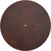 Genuine Leather Turntable Platter Mat - Marbled Brown