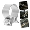 ULTECHNOVO Stainless Steel Exhaust Clamp Universal 2-Piece Set for Automotive