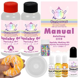Taba Squishy Maker Kit Gel+Donut Silicone Mold+Pigment+Sprinkles