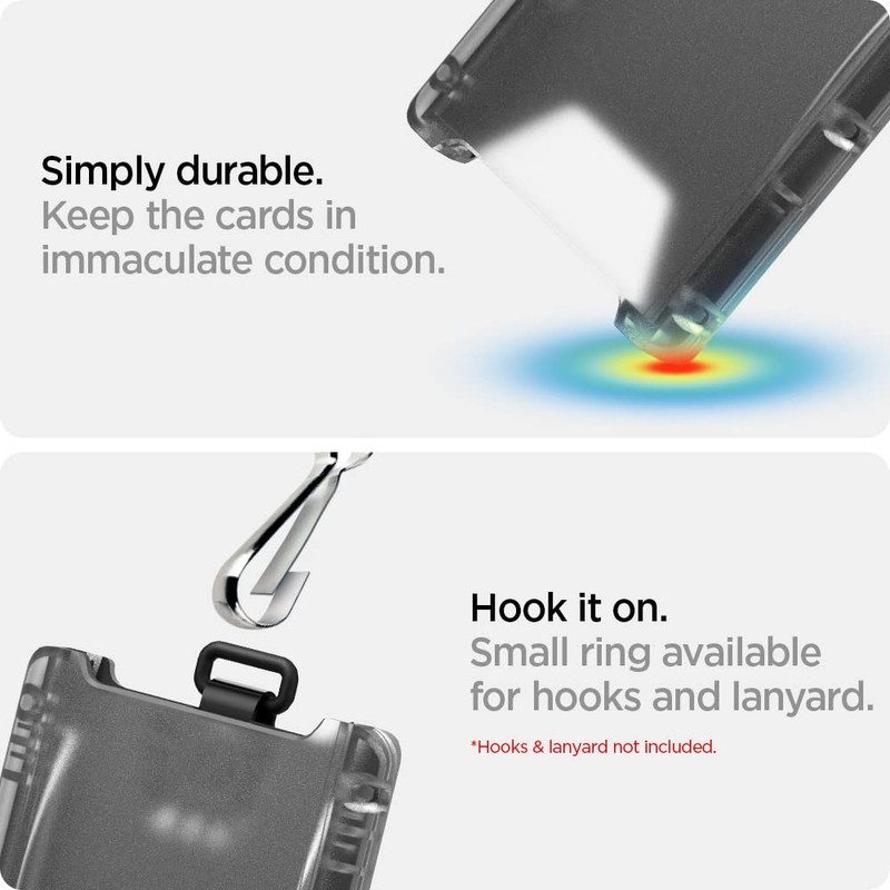 Spigen Life ID Badge Holder Card Wallet with Polycarbonate Clip