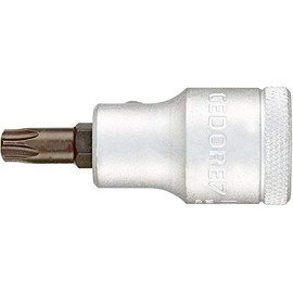 GEDORE Screwdriver bit socket Torx, Short, T45, AF 7.82 mm, 1/2" 12.5 mm, Screwdriver bit socket, Tool, ITX 19 T45