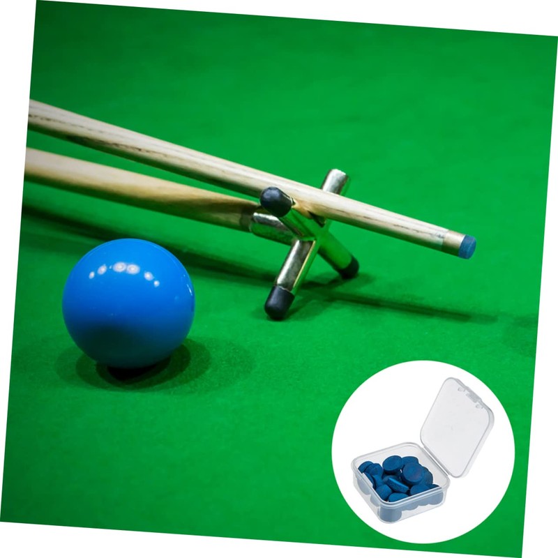 Sosoport Billiard Pool Tips 30pcs Leather Tip Replacements Billiard Necessities