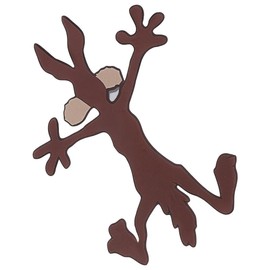 2Pcs Reflective Dent Fix Car Decal,Cartoon Coyote Splat Hitting Wall Door Car Stickers for Auto,Jeep,Truck, Motorcycle,Laptop,Wall,Window