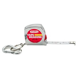 Schylling Mini Tape Measure - 1.5" Real Working 3 Foot Long Retractable Pocket-Sized Tape Measure - Includes Carabiner Clip and Chain - Ages 3 and Up