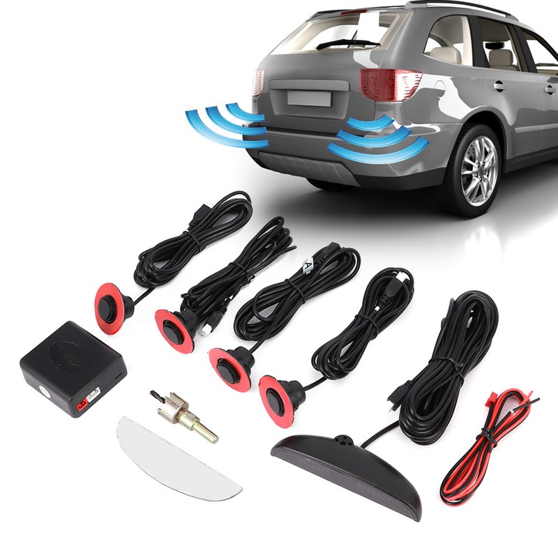 Car Parking Assistanc with 4pcs Adjustable Flat Sensors Automobile Reverse
