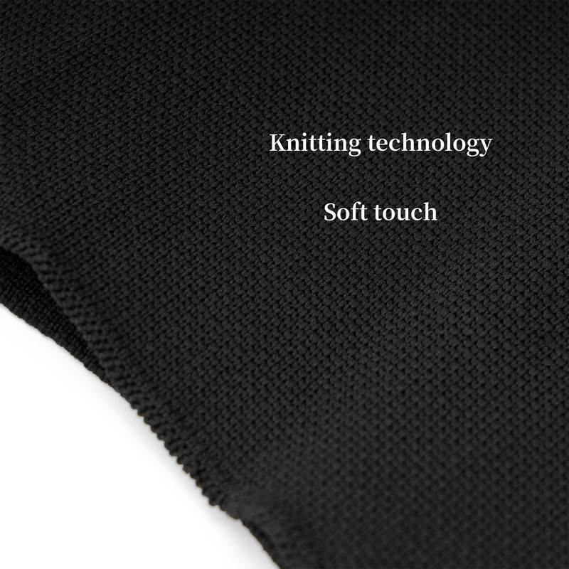 TOPASION Cute Knitted bag,Wrist Knotted Tote Bag,Handle Shopping Bag, Black