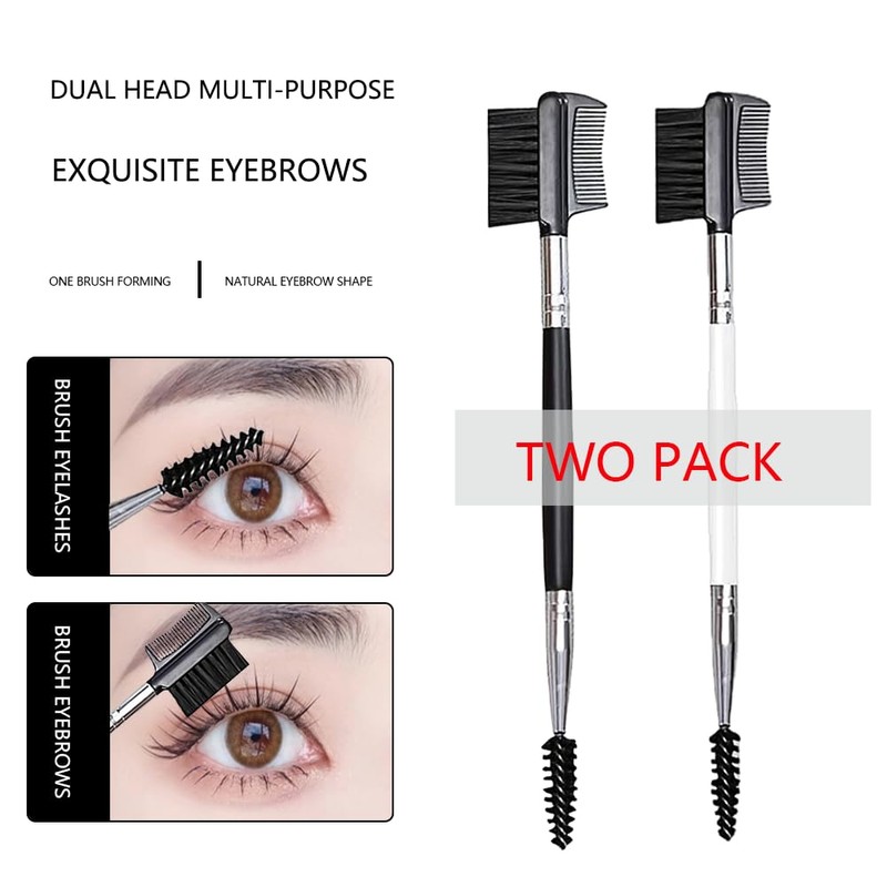 Eyebrow Brush, 2 Pcs Double-Sided Eyebrow Brush, Double-ended Eyelash Comb,