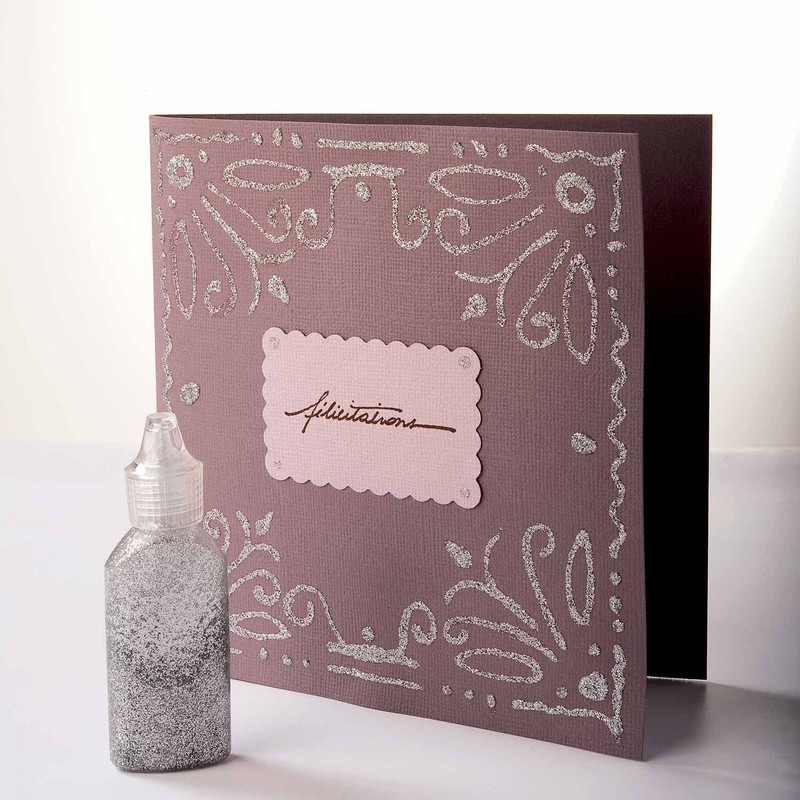 Dark Pink Glitter glue