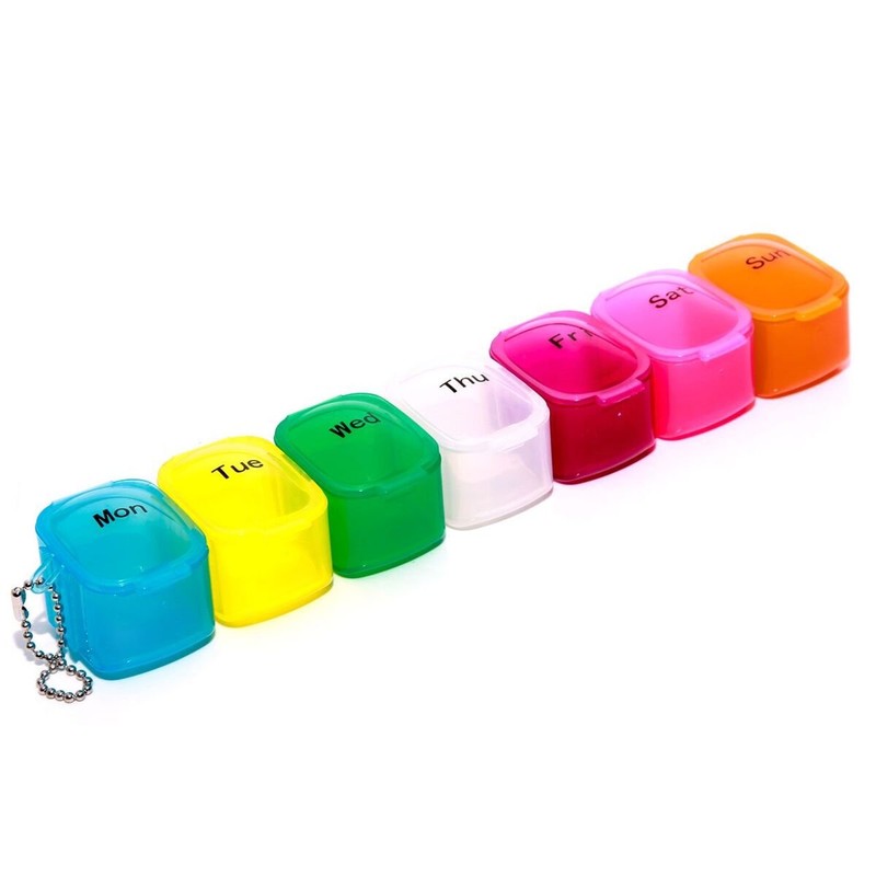 Safe and Sound Push-tab Opening 7 Day Multi-coloured Detachable Large