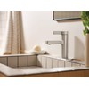 Moen Beric Spot Resist Nickel Modern One-Handle Single Hole Bathroom