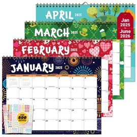 Decorably 18 Months Refrigerator Calendar 2025 Magnetic Calendar Jan 2025 to June 2026, 11x8.5" Calendar 2025 Magnetic Fridge, Magnet Calendar for Fridge 2025, Magnetic Paper Calendar for Refrigerator