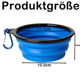 Pack of 2 Anti-Sling Dog Bowls, Cat Feeding Bowls, Slow Feeding for Small and Medium Pets, Interactive Bowl for Slow Feeder and Cat (Dark Blue)