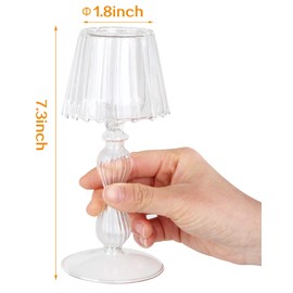 Gurfuy Clear Glass Votive Candle Holder - Glass Tealight Candleholder Hurricane Decorative Lamp Shaped for Table Wedding Dinning Centerpieces Party Supplies Festival Home Decor