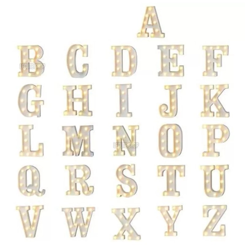 Letras Letra J Luminosas Led Decoracion Adorno Centro Mesa Boda