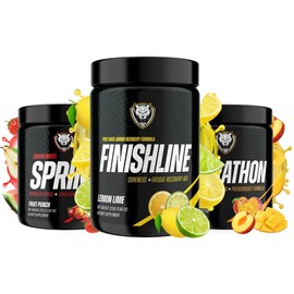 6AM Run Marathon Training Stack – Pre-Workout & Recovery Bundle - 30 Servings (1.085 kg, Sprint (Fruit Punch) / Marathon (Peach Mango) / Finishline (Lemon Lime))