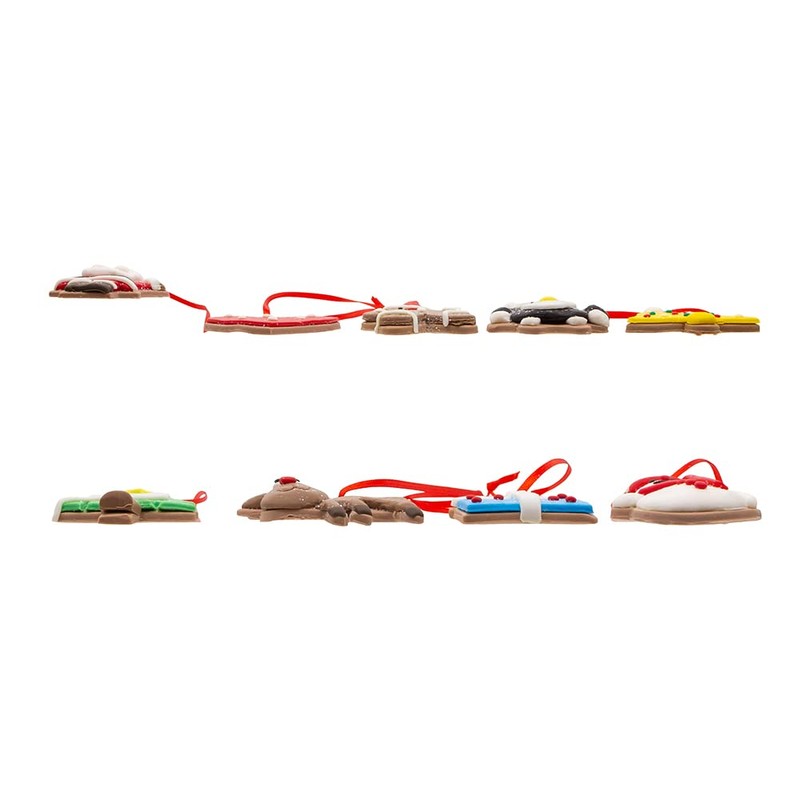 Kurt Adler Miniature 9-Piece Christmas Shapes Ornament Set