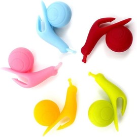 5 PCS Snail Shape Silicone Tea Bag Holder Cup Snail Shaped Candy Silicone Tea Infuser Strainer Clip Gift Set Nice Design