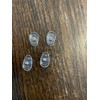 Optical Eyeglass Tear Drop Shape Screw-In Silicone Nose Pads Set Of Two