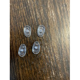 Optical Eyeglass Tear Drop Shape Screw-In Silicone Nose Pads Set Of Two