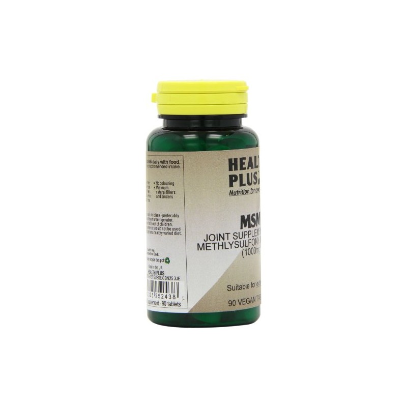 Health Plus MSM 1000mg Joint Health Supplement - 90 Tablets