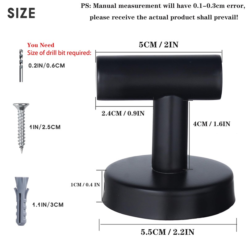 Homagic Towel Hooks Bathroom Coat Robe Wall Hook Heavy Duty