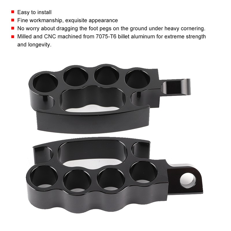 2pcs Aluminum Flying Knuckle Control Foot Peg Motorcycle Footrests Pedal