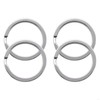 TITECOUGO 30mm KeyRings Keychain Stainless Steel Flat Split KeyRing Circular