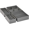 Basics Dresser Drawer Storage Organizer for Undergarments, Set of 4 - Gray