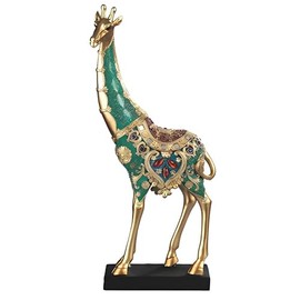 ICE ARMOR 16.25" H Green Giraffe Figurine Statue Sculpture Ornament Decoration Home/Room Decor Ideas for Housewarming, Holidays and Birthdays Great Collectible