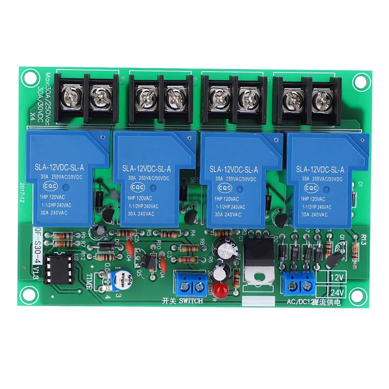 Power Time Sequence Board Adjustable Sequential Controller Module 30A 0.5-4s