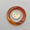 Unbranded Carnelian Agate Picture Frame Bead | 37x3.5mm | Orange
