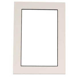10x13 Mat Bevel Cut for 8x10 Photos - Acid Free White with Black Core Precut Matboard - for Pictures, Photos, Framing - 4-ply Thickness
