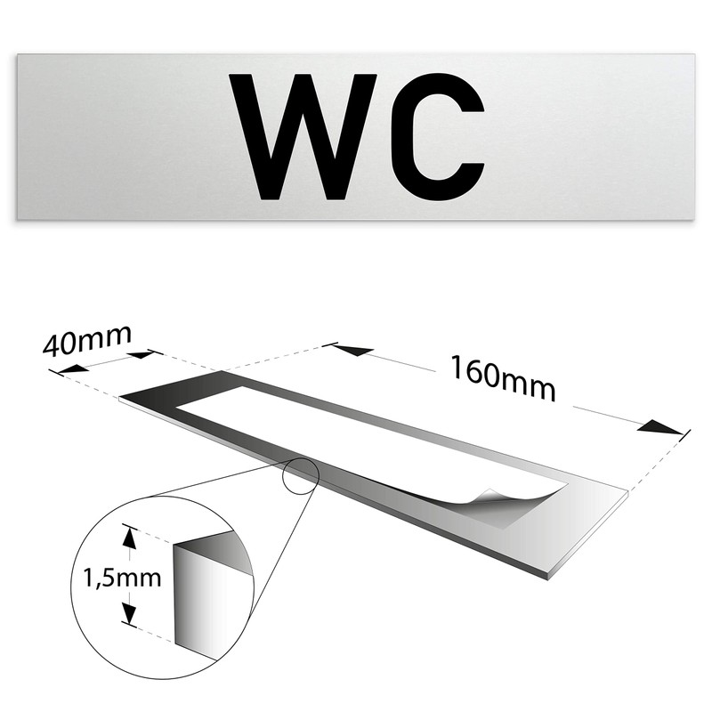 Kinekt3d Leitsysteme Sign, door sign, 160 x 40 x 1.5