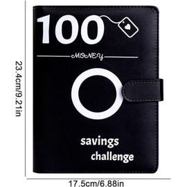 Dark Budget Planner, Binder - 100-Day Bug Planner Start Set Financial Planner, A5 Budget Planner Envelope Method, Budget Planner Money Savings Book with Films for Money Saving Money Organiser Saving