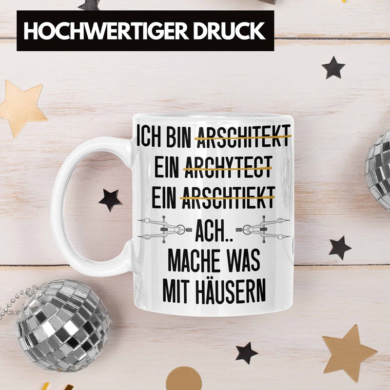 Trendation - Architekt Geschenk Tasse Lustig Kaffeetasse mit Spruch Architektur