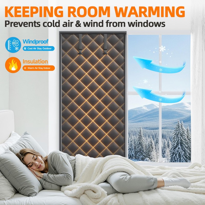 Window Insulation Kit for Winter 27"x39" Cold Weather Thermal Curtain