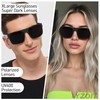 LYZOIT Extra Large Sunglasses for Big Wide Heads Mens Polarized
