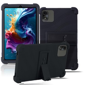 Case for Zuleisy E8A Tablet 8.7inch,NOUKAJU Tablet Protection Case,Adjustable Bracket,Soft Silicone,Silicone Protection Cover for Zuleisy E8A(Black)