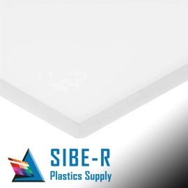 HDPE (High Density Polyethylene) Plastic Sheet 1/2" x 24" x 48” Natural Smooth