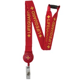 20mm Lifeguard Lanyard with Safety Breakaway & Integrated Badge Reel